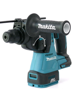 Marteau perforateur sans fil Makita DHR 242 RFJ 18 V 2,0 J SDS-plus sans balais + 2x batteries 3,0 Ah + chargeur + jeu de perceuses et burins 11 pièces certifiés PGM + Makpac.