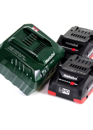 Marteau perforateur sur batterie Metabo BH 18 LTX BL 16 18 V 1,3 J SDS-plus brushless + 2x batteries 4,0 Ah + chargeur + jeu de perceuses et burins 11 pièces certifiés PGM + MetaBOX.