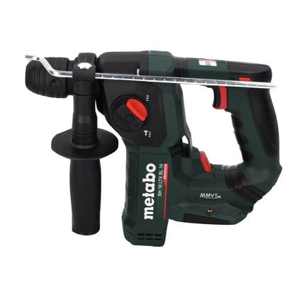 Metabo BH 18 LTX BL 16 Perceuse à percussion sans fil 18 V 1,3 J SDS-plus Brushless + 2x Batteries 4,0 Ah + Chargeur + Jeu de perceuses et burins - 11 pièces, certifié PGM + Coffret MetaBOX
