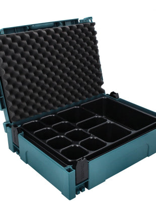 Makita Makpac 1 + Universaleinsatz Einlage mit 12 Mulden ( P-83674 ) für Kleinteile