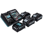 Makita Power Source Kit 40 V max. mit 3x BL 4040 Akku 4,0 Ah XGT + DC 40 RA Schnell Ladegerät XGT LXT + ADP10 Ladeadapter