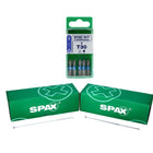 SPAX Set d'embouts T-STAR plus T30 - 6,4 x 25 mm, 5 pcs. + Vis à tête plate HI.FORCE 6,0 x 220 mm 50 pcs. (5000009182309) (0251010602205)