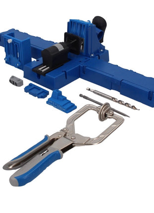 KREG Jig K5MS-EUR-SYS Master System Set juego completo de carpintero + plantilla de perforación K5 + base + pinzas de sujeción + juego de tornillos de 675 piezas + systainer