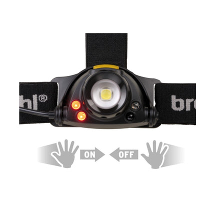 Brennenstuhl SL 400 AF LuxPremium Lampe frontale LED rechargeable, capteur infrarouge 2,6 Ah, 400 lumens, IP44