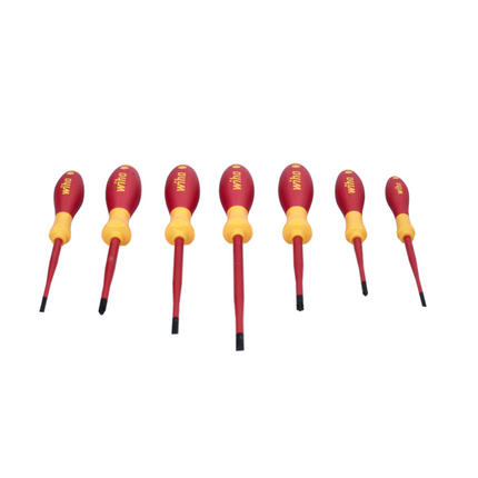 Wiha SoftFinish Set di 7 cacciaviti electric slimFix - VDE 1000 V ( 44867 ) Schlitz / Phillips / Pozidriv