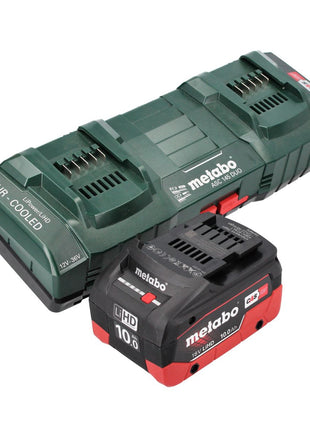 Metabo Set de base - 1x Batterie 18 V 10,0 Ah LIHD + Chargeur double + Coffret metaBOX