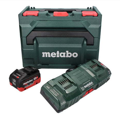 Metabo Set de base - 1x Batterie 18 V 10,0 Ah LIHD + Chargeur double + Coffret metaBOX