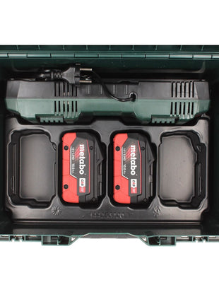 Metabo Basis Set 2x Akku 18 V 10,0 Ah LIHD + Doppelladegerät + metaBOX