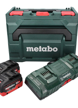 Set básico Metabo 2x batería 18 V 10,0 Ah LIHD + cargador doble + metaBOX