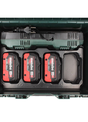 Metabo Basis Set 3x Akku 18 V 10,0 Ah LIHD + Doppelladegerät + metaBOX