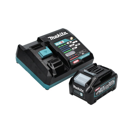 Amoladora angular a batería Makita GA 005 GM101 40 V máx. 125 mm Brushless XGT + 1x batería 4,0 Ah + cargador + campana de aspiración + Makpac