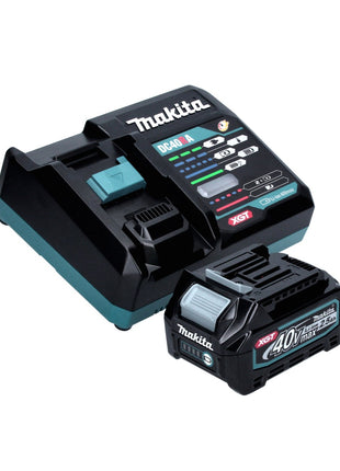 Makita GA008GD101 Meuleuse d'angle sans fil 125 mm 40V max. Brushless XGT + 1x Batterie 2,5 Ah + Chargeur + Capot d'aspiration + Coffret Makpac