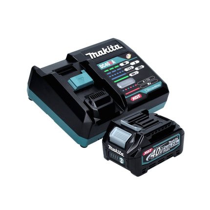 Makita GA008GD101 Meuleuse d'angle sans fil 125 mm 40V max. Brushless XGT + 1x Batterie 2,5 Ah + Chargeur + Capot d'aspiration + Coffret Makpac