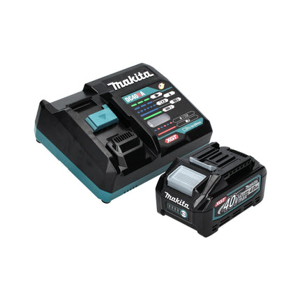 Amoladora angular a batería Makita GA 013 GM101 40 V máx. 125 mm sin escobillas XGT + 1x batería 4,0 Ah + cargador + campana de aspiración + Makpac