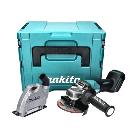 Makita GA 016 GZ01 Meuleuse d'angle sans fil 40 V maxi 125 mm brushless XGT + Hotte aspirante + Makpac - sans batterie, sans chargeur