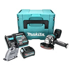 Makita GA 016 GD101 Akku Winkelschleifer 40 V max. 125 mm Brushless  XGT + 1x Akku 2,5 Ah + Ladegerät + Absaughaube + Makpac