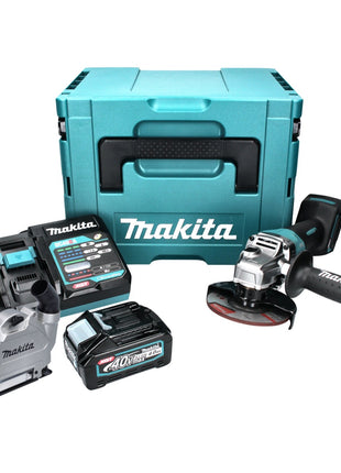 Makita GA 016 GM101 Akku Winkelschleifer 40 V max. 125 mm Brushless  XGT + 1x Akku 4,0 Ah + Ladegerät + Absaughaube + Makpac