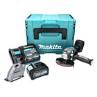 Meuleuse d'angle sur batterie Makita GA 016 GM101 40 V max. 125 mm sans balais XGT + 1x batterie 4,0 Ah + chargeur + hotte d'aspiration + Makpac