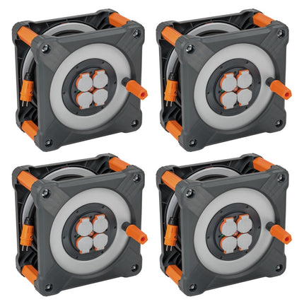 Brennenstuhl professionalLINE Set 4x Enrouleurs de câble avec protection intégrale (4x 9201500100) 50 m