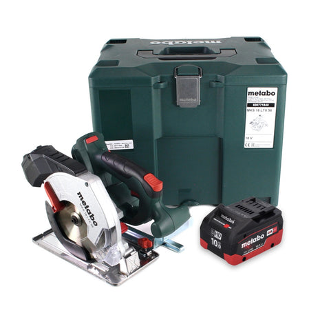 Metabo MKS 18 LTX 58 Akku Metall Handkreissäge 18 V 165 mm + 1x Akku 10,0 Ah + MetaLoc - ohne Ladegerät