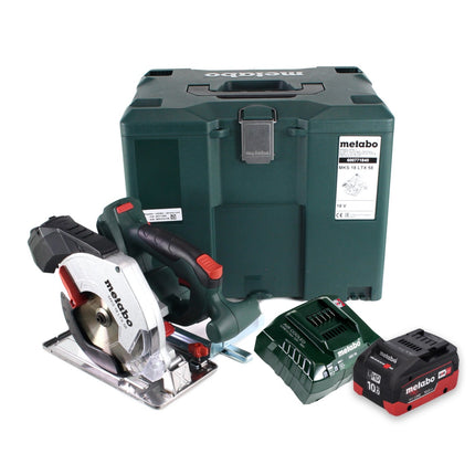 Metabo MKS 18 LTX 58 Akku Metall Handkreissäge 18 V 165 mm + 1x Akku 10,0 Ah + Ladegerät + MetaLoc