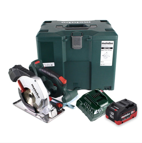 Scie circulaire à métaux sur batterie Metabo MKS 18 LTX 58 18 V 165 mm + 1x batterie 10,0 Ah + chargeur + MetaLoc