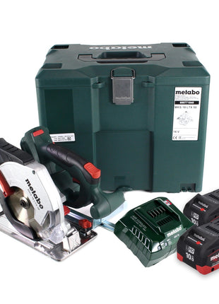 Scie circulaire à métaux sur batterie Metabo MKS 18 LTX 58 18 V 165 mm + 2x batteries 10,0 Ah + chargeur + MetaLoc