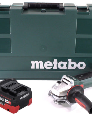 Metabo W 18 LTX 125 Amoladora angular rápida 18 V 125 mm (602174860) + 1 batería de 10,0 Ah + maletín - sin cargador