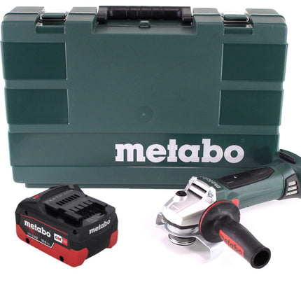 Metabo W 18 LTX 125 Amoladora angular rápida 18 V 125 mm (602174860) + 1 batería de 10,0 Ah + maletín - sin cargador