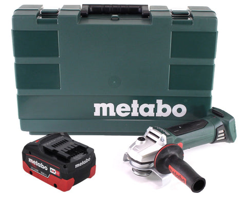 Metabo W 18 LTX 125 Quick Winkelschleifer 18 V 125 mm ( 602174860 ) + 1x 10,0 Ah Akku + Koffer - ohne Ladegerät