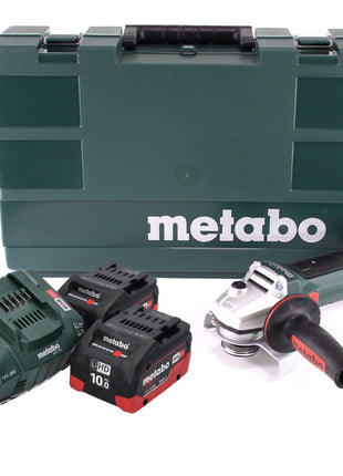 Metabo W 18 LTX 125 Quick Winkelschleifer 18 V 125 mm ( 602174860 ) + 2x 10,0 Ah Akku + Ladegerät + Koffer