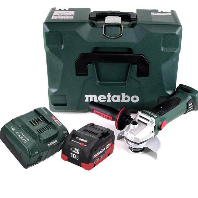 Metabo W 18 LTX 125 Quick Akku Winkelschleifer 18 V 125 mm ( 602174840 ) + 1x 10,0 Ah Akku + Ladegerät + MetaLoc