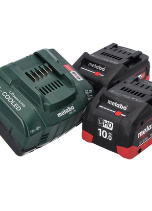 Metabo W 18 LTX 125 Quick 18 V 125 mm Meuleuse d'angle sans fil (602174840) + 2x Batteries 10,0 Ah + Chargeur + Coffret MetaLoc