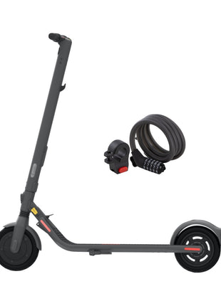 Ninebot by Segway Kick Scooter E25D E-Scooter Trottinette électrique 300 W 20 km/h + serrure à combinaison KickScooter