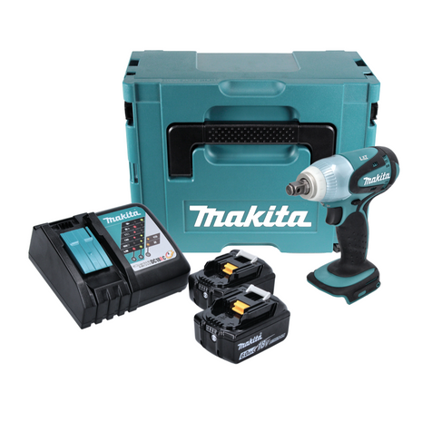 Makita DTW 251 RGJ Clé à choc sans fil 18 V 230 Nm 1/2'' + 2x batterie 6,0 Ah + chargeur + Makpac