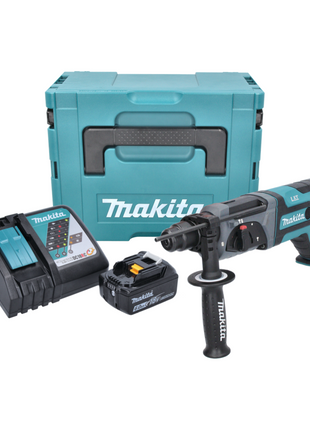 Makita DHR 241 RG1J Akku Bohrhammer 18 V 2,0 J SDS plus + 1x Akku 6,0 Ah + Ladegerät + Makpac