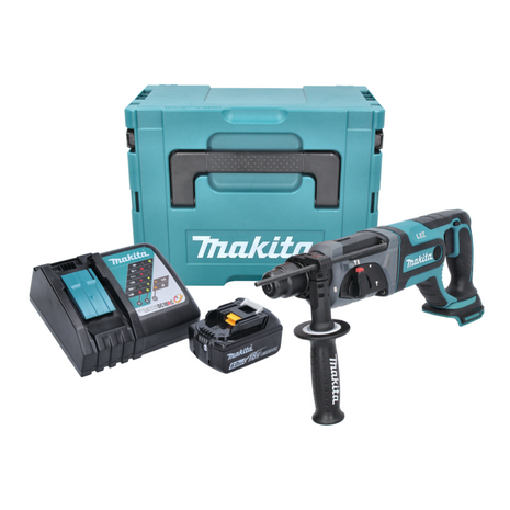 Makita DHR 241 RG1J Akumulatorowa wiertarko-wkrętarka 18 V 2,0 J SDS plus + 1x akumulator 6,0 Ah + ładowarka + Makpac