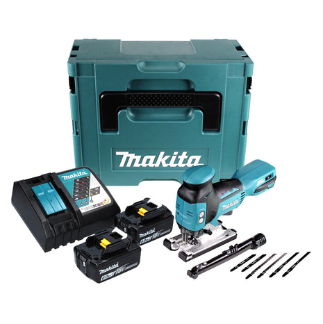 Makita DJV 181 RGJ Seghetto alternativo a batteria 18V in valigetta Makpac + 2x Batterie 6,0 Ah + Caricatore