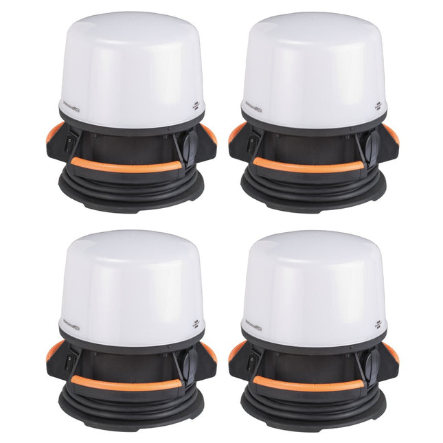 Brennenstuhl professionalLINE Set 4x ORUM LED Arbeitsleuchte 360° Baustrahler 4090 Lumen ( 4x 9171400400 ) 50 Watt IP54 BGI 608