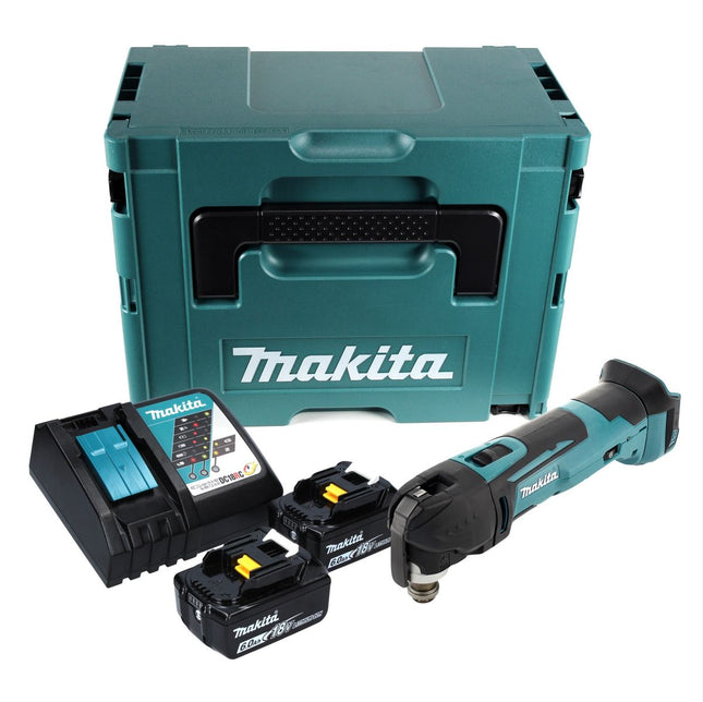 Makita DTM51RGJ Cortadora Lijadora Multifunción Inalámbrica 18V + 2x Baterías 6.0Ah + Cargador + Maletín Makpac