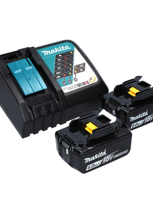 Makita DDF 458 RGJ W perceuse-visseuse sans fil 18 V 91 Nm blanc + 2x batteries 6,0 Ah + chargeur + Makpac