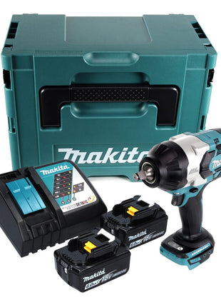 Makita DTW 1002 RGJ Atornillador de impacto inalámbrico 18 V 1000 Nm 1/2" sin escobillas + 2x batería 6,0 Ah + cargador + Makpac