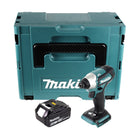Llave de impacto sin cable Makita DTD 155 G1J 18 V 140 Nm 1/4'' sin escobillas + 1x batería 6,0 Ah + Makpac - sin cargador