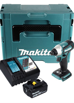 Makita DTD 155 RG1J Akku Schlagschrauber 18 V 140 Nm 1/4" Brushless + 1x Akku 6,0 Ah + Ladegerät + Makpac