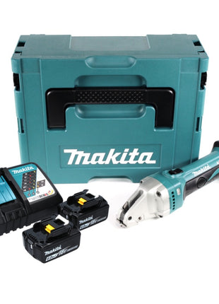 Makita DJS 161 RGJ Akku Blechschere 18 V 1,6 mm + 2x Akku 6,0 Ah + Ladegerät + Makpac - Toolbrothers