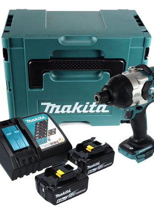 Makita DTW 800 RGJ Atornillador de impacto inalámbrico 18 V 7/16" 800 Nm sin escobillas + 2x batería 6,0 Ah + cargador + Makpac