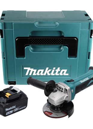 Makita DGA 452 T1J Akku Winkelschleifer 18 V 115 mm + 1x Akku 5,0 Ah + Makpac - ohne Ladegerät