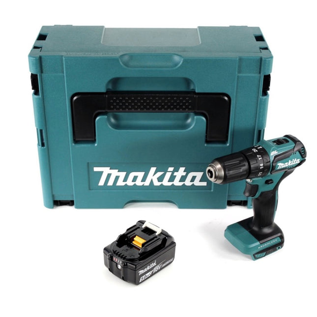 Martillo perforador sin cable Makita DHP 483 T1J 18 V 40 Nm + 1x batería 5,0 Ah + maletín Makpac - sin cargador