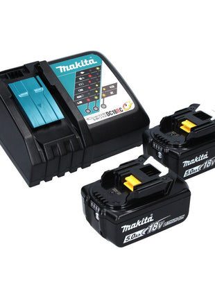 Tijeras de podar a batería Makita DUM 168 RT 18 V + 2x baterías 5,0 Ah + cargador