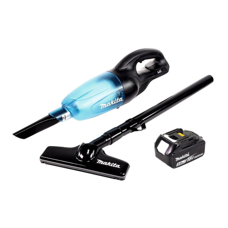 Aspirador a batería Makita DCL 180 T1 B 18 V negro + 1x batería 5,0 Ah - sin cargador